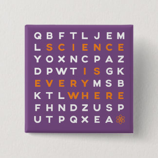 Wort-Puzzlespiel Button Wissenschaft ist überall