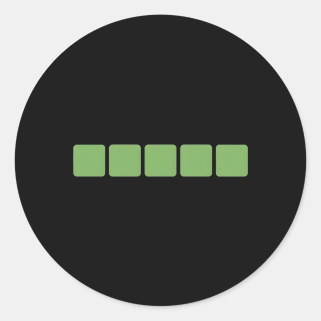 Wort Runder Aufkleber (Vorderseite)