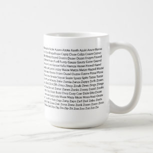 Wort-Spiel-Tasse - z-Wortliste NEUER ENTWURF Tasse
