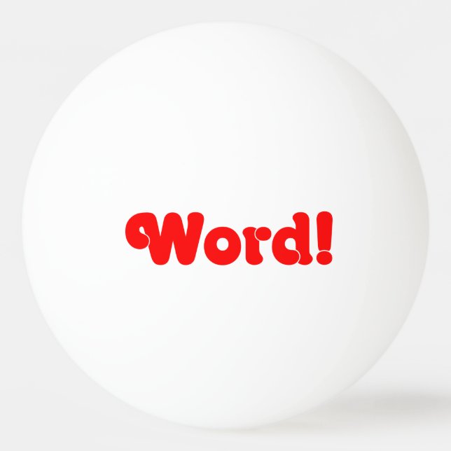 Wort! Tischtennisball (Vorderseite)
