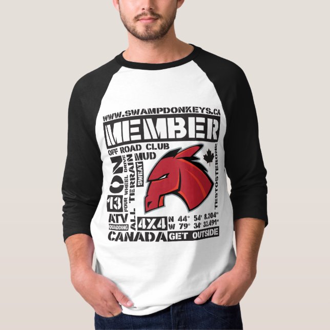 Wort Umbau-Klumpen 3/4 Hülse T-Shirt (Vorderseite)