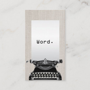 "Wort. "Vintage Schreibmaschinen-eleganter Visitenkarte
