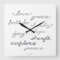 Wort-Wand-Uhr inspirieren (ohne Zahlen)