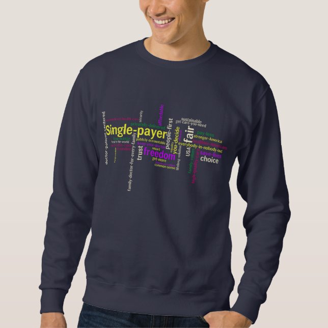 Wort-Wolken-Marine-Sweatshirt Sweatshirt (Vorderseite)