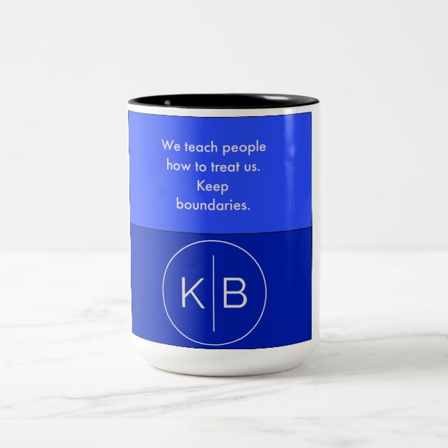 Worte der Ermutigung Kaffee-Tasse Zweifarbige Tasse (Mittel)