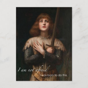Worte der Ermutigung von St. Joan von Arc Postkarte