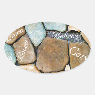 Worte der Ermutigung, Worte der Hoffnung_ Ovaler Aufkleber