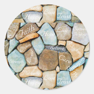 Worte der Ermutigung, Worte der Hoffnung_ Runder Aufkleber