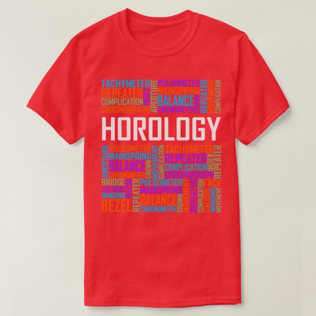 Worte der Horologie T-Shirt (Design vorne)