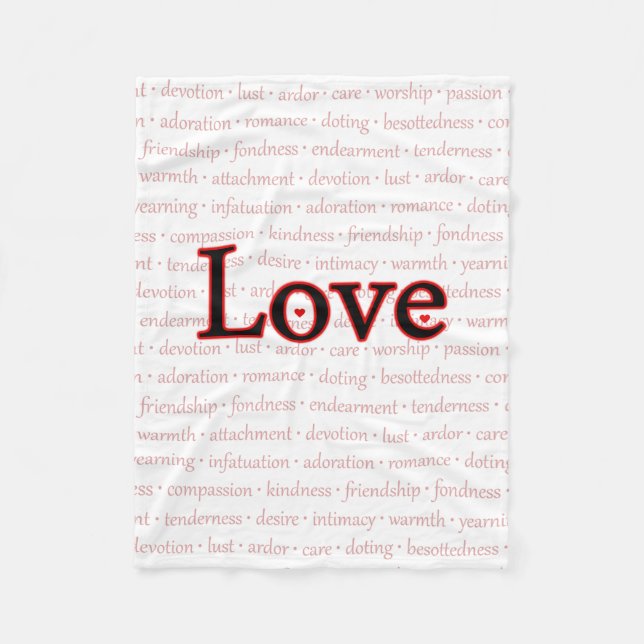 Worte der Liebe Fleece Blanket (Vorderseite)