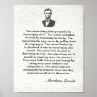 Worte der Weisheit auf Pergament=Abraham Lincoln