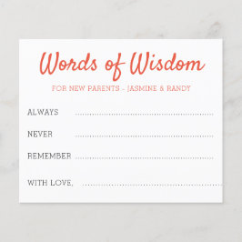 Worte der Weisheit Fiesta Neue Eltern Kinderdusche