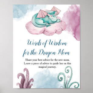 Worte der Weisheit für das Dragon Mama Dragon Baby Poster