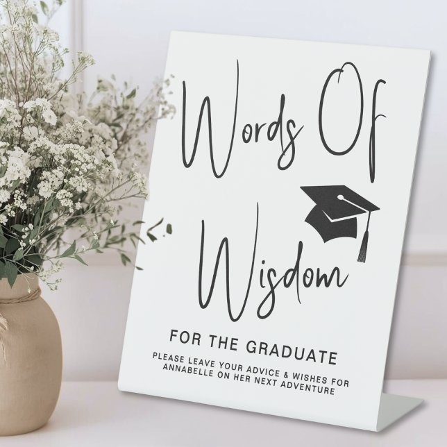 Worte der Weisheit Sockelschild (Words Of Wisdom Pedestal Sign)