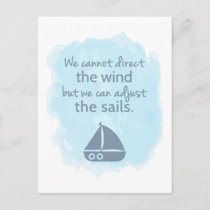 Worte der Weisheit Zitat Segelboot Nautical Postkarte
