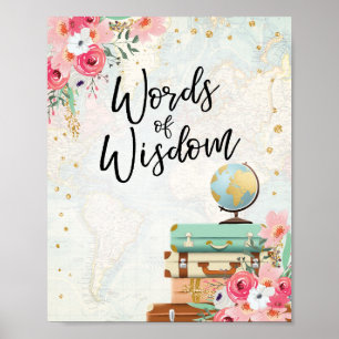 Worte der Wisdom Reisedusche Miss zu Frau Ratschlä Poster