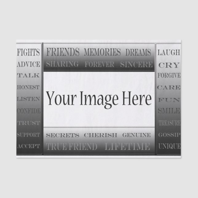 Worte des freundschaftlichen Bilderrahmens von Shi Seidenpapier (Vorderseite)