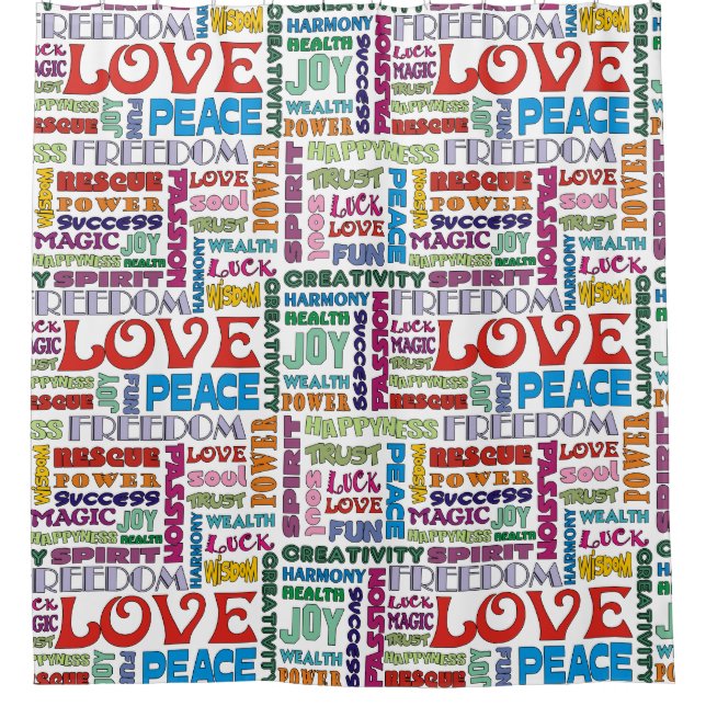 Worte des Geistes, gefärbt + dein Rückgrat. Duschvorhang (Vorderseite)