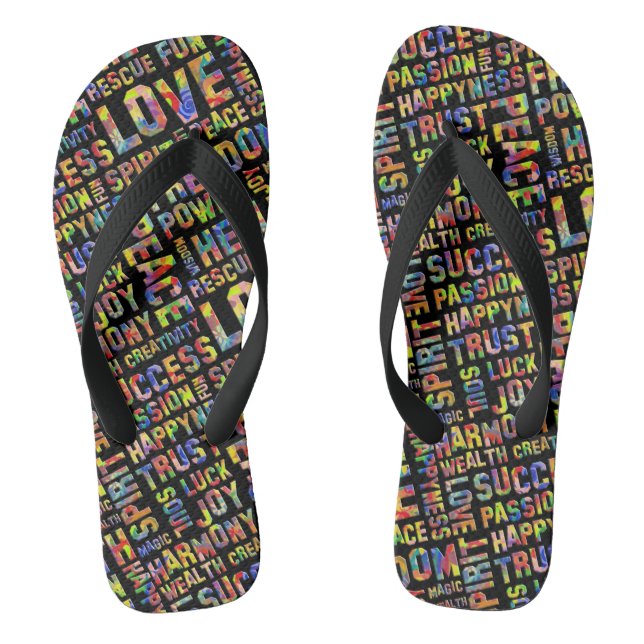 Worte des Geistes / positives Denken 1 Flip Flops (Fußbett)