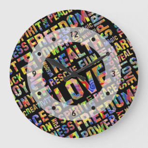 Worte des Geistes / positives Denken 1 Große Wanduhr