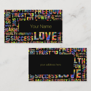 Worte des Geistes / positives Denken 1 Visitenkarte