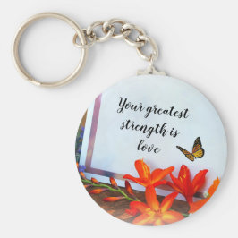 Worte des Weisheit-Button-Schlüsselanhängers Schlüsselanhänger