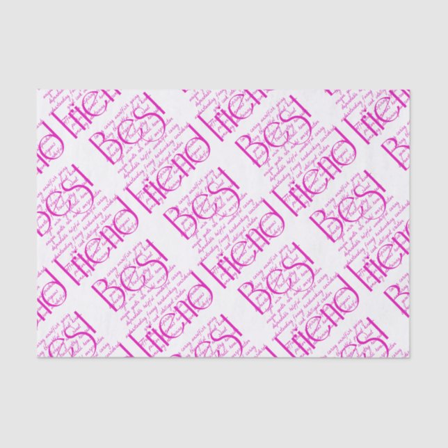 Worte für den besten Freund lieben Seidenpapier (Vorderseite)