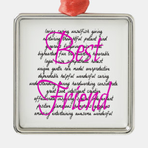 Worte für den besten Freund Silbernes Ornament