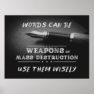 Worte können MVWs sein - die Macht des Pens Poster