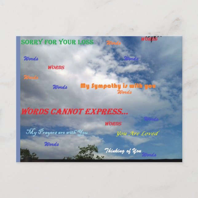 Worte können nicht ausdrücken.. postkarte (Vorderseite)