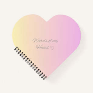 "Worte meines Herzens",Spiralblock Notizbuch