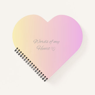 "Worte meines Herzens",Spiralblock Notizbuch