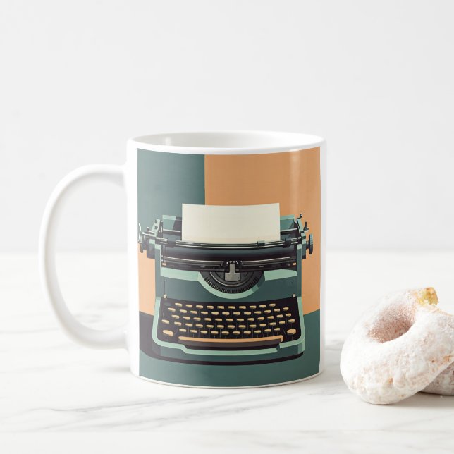 Worte nehmen Gestalt an Kaffeetasse (Mit Donut)