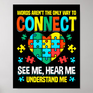 Worte sind nicht der einzige Weg, Autismus Awaren  Poster