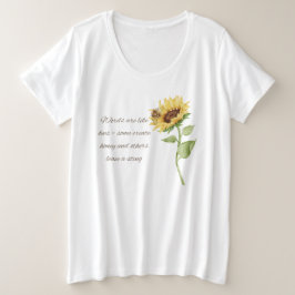 Worte sind wie Honig... Sonnenblumen und Biene. Große Größe T-Shirt