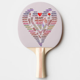 Worte von HerzValentinen Ping Pong Paddle Tischtennis Schläger