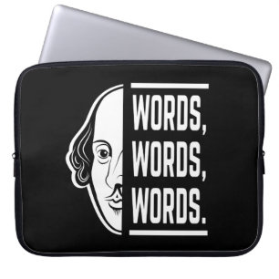 Worte Worte Worte Shakespeare Zitat Theaterschausp Laptopschutzhülle