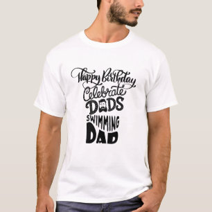 Worte zum Geburtstag des Vaters in eleganter Typog T-Shirt