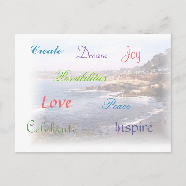 Worte zum Leben durch Postkarte (Vorderseite)