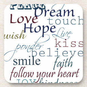 Wörter der Inspiration Getränkeuntersetzer