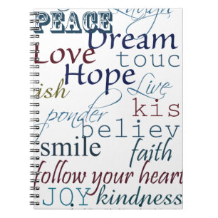 Wörter der Inspiration Notizblock