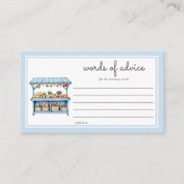 Wörter der Ratgeber Bauer Market Baby Boy Shower Begleitkarte