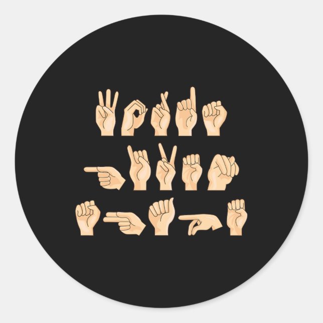 Wörter, die als amerikanische Gebildsprache überse Runder Aufkleber (Vorderseite)