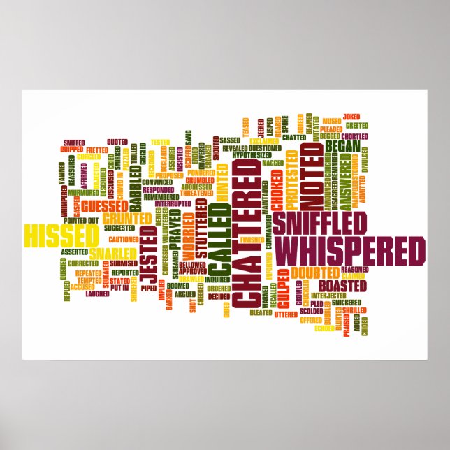 Wörter, die anstelle des genannten Klassenzimmers  Poster (Vorne)