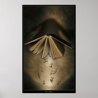 Wörter fallen poster