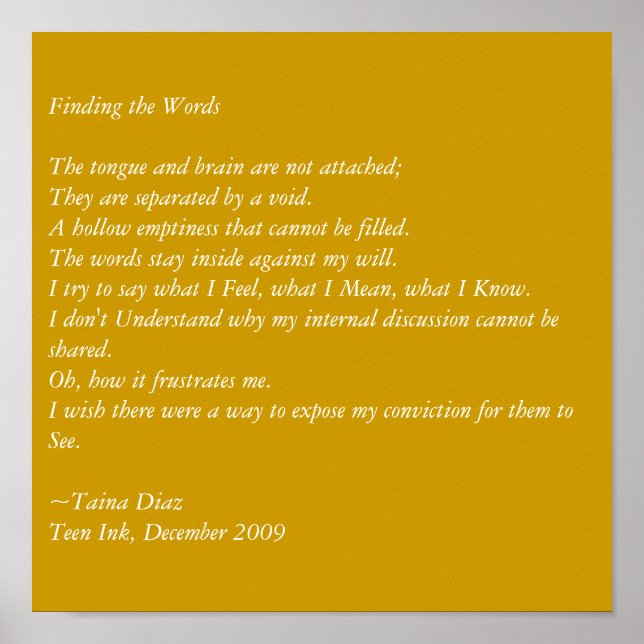 Wörter finden poster (Vorne)