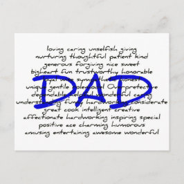 Wörter für den Vater Postkarte
