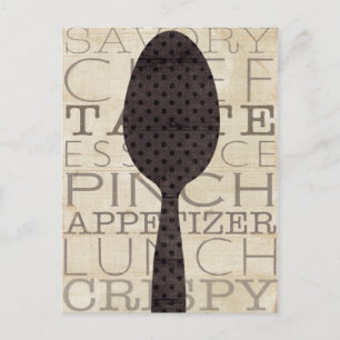 Wörter für die Küche Postkarte