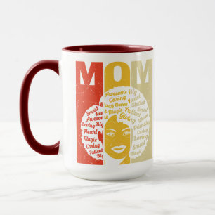 Wörter für die Silhouette der Mama Tasse