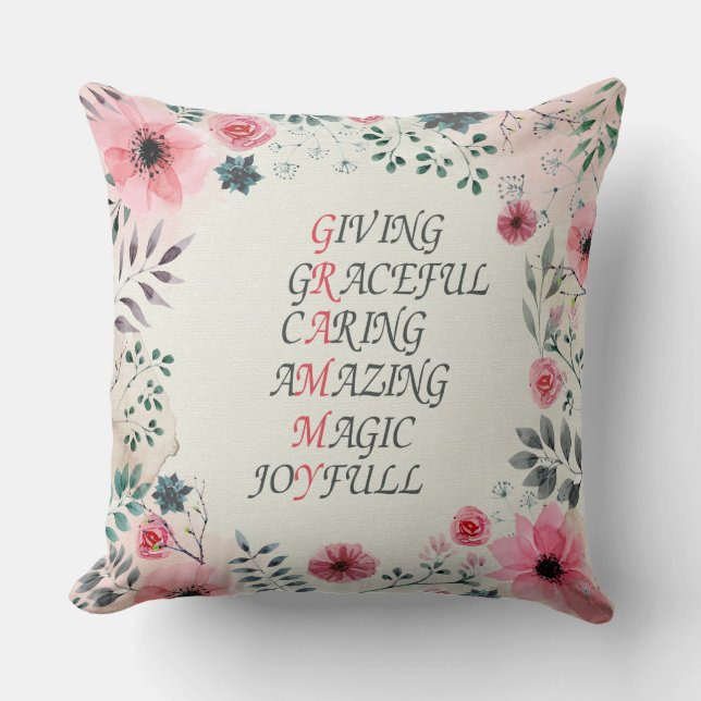 Wörter für Grammy-Kissen Kissen (Vorderseite)